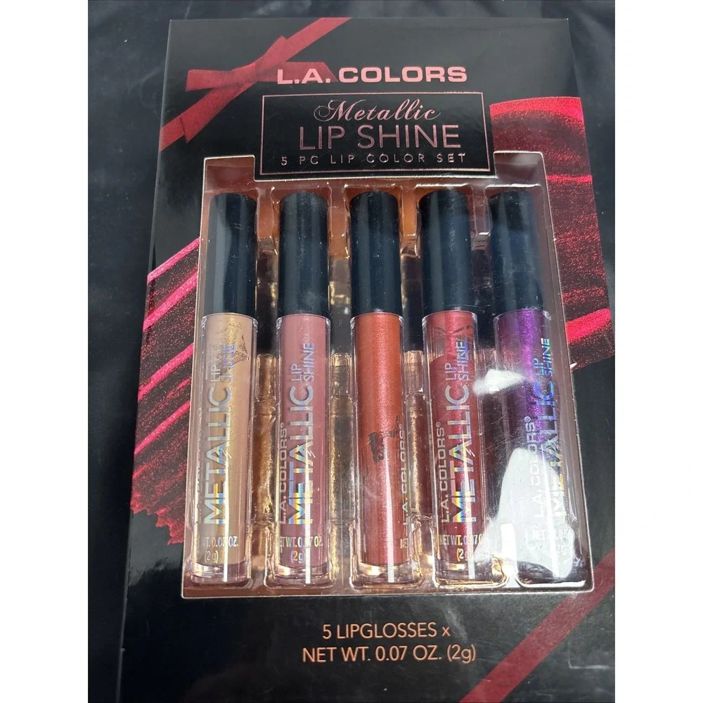 Lipsticks L.A. Metallic Lip Shine Set (5) Gloss Make Up Cosmetics‎